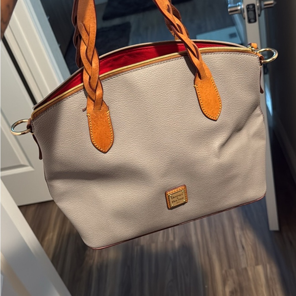 Dooney & Bourke Grey and Tan Heidi Tote
